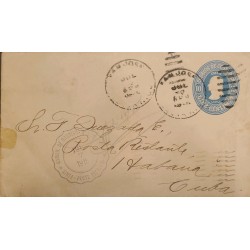 J) 1915 COSTA RICA, COLON, POSTAL STATIONARY, CIRCULATED COVER, FROM COSTA RICA TO CARIBE