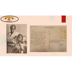 O) 1950 SOMALIA, SOMALI PEASANTS, LAMB, CULTURE, POSTAL CARD TO CUBA - CARIBBEAN, XF
