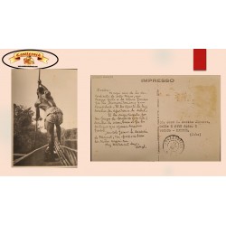 O) 1950 CONGO  FRENCH, FISHERMAN, CULTURE, POSTAL CARD CIRCULATED TO CUBA