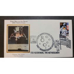 L) 1994 USA, First Man on the Moon 25th Anniversary, FDC.