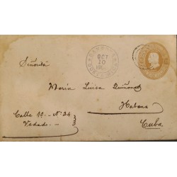 J) 1904 COSTA RICA, COLON, 10 CENTS NUMERAL, POSTAL STATIONARY, CIRCULATED COVER, FROM COSTA RICA