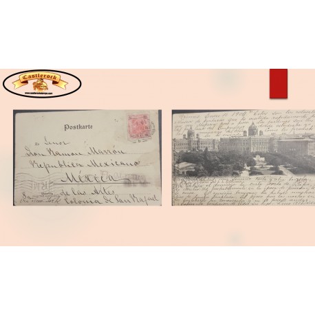 O) 1904 AUSTRIA, EMPEROR FRANZ JOSEF, VIENNA IMPERIAL RING, ARCHITECTURE, OLD POSTAL CARD, XF