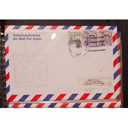 J) 1987 UNITED STATES, PEOPLE RIGHT TO PETITION FOR REDRESS, MOTORCYCLE, MULTIPLE STAMPS, AIRMAIL, CIRCULATED