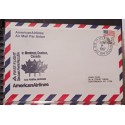 J) 1987 UNITED STATES, FLAG, FIRST FLIGHT, IN MONTREAL QUEBEC, CANADA, AMERICAN AIRLINES, AIRMAIL, CIRCULATED COVER