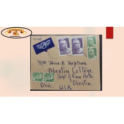 O) 1948 FRANCE, MARIANNE, AIRMAIL TO USA