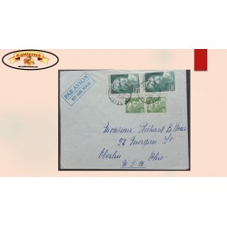 O) 1945 FRANCE, MARIANNE, AIRMAIL TO USA