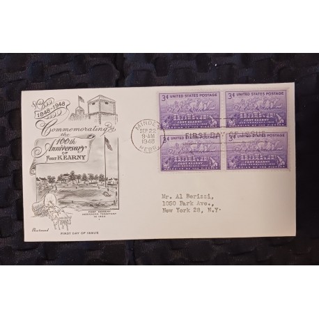 J) 1948 UNITED STATES, COMMEMORATING THE 100TH ANNIVERSARY OF FORT KEARNY, MULTIPLE STAMPS, AIRMAIL