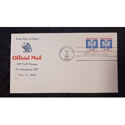 J) 1985 UNITEDS TATES, OFFICIAL MAIL, 22 COIL STAMP WASHINGTON DC, FDC