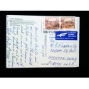 M)1985, AIR MAIL, UNITED STATES, POSTCARD, STAMP ABBEYS AND MONASTERIES OF AUSTRIA, WITH CANCELLATION.
