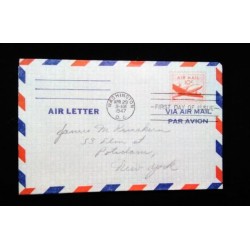 M) 1947, FDC, UNITED STATES, AIRMAIL, FROM WASHINGTON TO NEW YORK, WITH CANCELLATION.