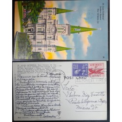 SJ) 1951 UNITED STATES, CASTLE, WASHINGTON, POSTCARD, AIRMAIL, CIRCULATED COVER, FROM USA TO MEXICO
