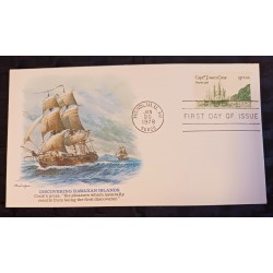 M) 1978, F D C, HAWAII, POSTAL STATIONERY, DISCOVERING THE ISLANDS OF HAWAII, WITH CANCELLATION