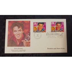 M) 1993,F D C,UNITED STATES, THE KING OF ROCK AND ROLL ELVIS PRESLEY,WITH CANCELLATION