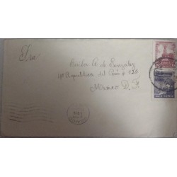 SJ) 1937 MEXICO, MONUMENT TO CUAUHTEMOC CAMPAIGN AGAINST CHILDREN, CIRCULATED COVER, FROM MEXICO