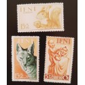 SJ) 1955 IFNI, DAY OF THE COLONIAL SEAL, PRO INFANCIA, LOBO, SET OF 3 XF