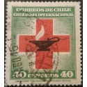 O) 1944 CHILE, RED CROSS AND LAMP OF LIFE, INTERNATIONAL RED CROSS, USED XF