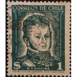 O) 1952 CHILE, BERNARDO O´HIGGINS, USED XF
