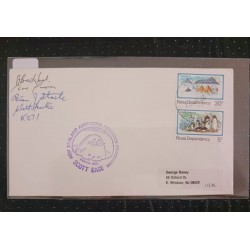 J) 1986 NEW ZELAND, DIELD PARTY, ADELIE PENGUINS, MULTIPLE STAMPS, AIRMAIL, CIRCULATED COVER, FROM NEW ZELAND TO USA