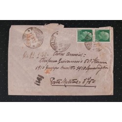 J) 1942 ITALY, MULTIPLE STAMPS, AIRMAIL, CIRCULATED COVER, FROM ITALY