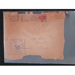 J) 1918 USA, US ARMY, PASSED BASE CENSOR, US ARMY, AIRMAIL, CIRCULATED COVER, FROM USA TO PANAMA