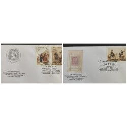 O) 1999 CHILE, AMERICA UPAEP 1996,  TWO WOMEN CHILD DOG, TWO MEN WITH HORSE, TWO MEN ON HORSEBACK, PHILATELIC SOCIE TY OF CHILE