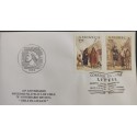 O) 1999 CHILE, AMERICA UPAEP 1996,  TWO WOMEN CHILD DOG, TWO MEN WITH HORSE, LITERATURE MEETING, PHILATELIC SOCIETY OF CHILE