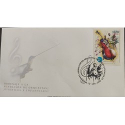 O) 2019 CHILE, YOUTH AND CHILDREN'S ORCHESTRA. MUSICAL INSTRUMENT, MUSICAL NOTES, ORCHESTRA CONDUCTOR CANCELLATION, FDC XF