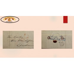 GO) 1864 SAINT LUCIA, ST. LUCIA, BRITISH OFFICE ABOARD, WITH LACRE SEAL, SUN FIRE OFFICE, COMPLETE LETTER, CIRCULATED