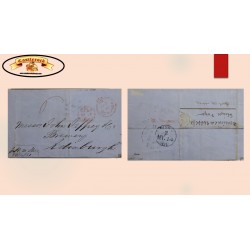 GO) 1861 DOMINICA, BRITISH POST OFFICE ABROAD, CIRCULATED TO EDINBURGH, XF