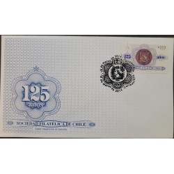 O) 2014 CHILE, PHILATELIC SOCIETY OF CHILE, CHRISTOPHER COLUMBUS 1889, FDC XF