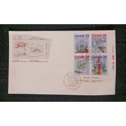 J) 1927 CANADA, CANADA POST CORPORATION, MULTIPLE STAMPS, FDC