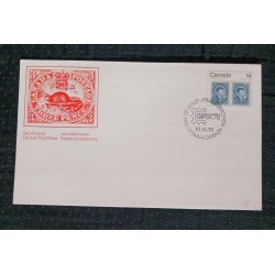 J) 1978 CANADA, STAMPS ON STAMPS, CANADA POSTAGE THREE PENCE, FDC