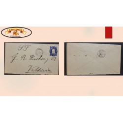 O) 1906 CHILE, PUERTO MONTT, CHRISTOPHER COLUMBUS 5 centavos, POSTAL STATIONERY TO VALDIVIA, RECEIVED CANCELLATION