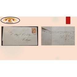 O) 1866 MEXICO, EMPEROR MAXILIMIAN LITHOGRAPHED, COMPLETE LETTER, CIRCULATED TO CELAYA, XF