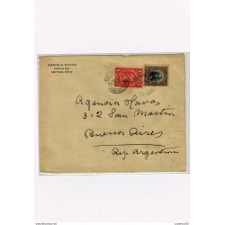 R) 1913 CHILE, SANTIAGO BUENOS AIRES COMMERCIAL ENVELOPE, TAX SEAL WITHOUT RECEPTION