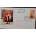 O) 1989 CHILE, EXFINA 89, CHRISTOPHER COLUMBUS-GALLEONS-COAT OF ARMS AND THE ORDER OF THE GREAT ADMIRALTY, FDC XF