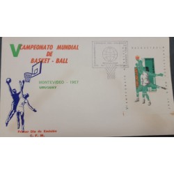 O) 1967 URUGUAY, WORLD BASKETBALL CHAMPIONSHIPS MONTEVIDEO. PLAYER,  FDC XF