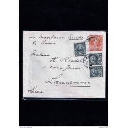 R) 1914 CHILE, SANTIAGO SWITZERLAND VIA MAGALLANES, WITH RECEPTION