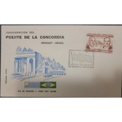 O) 1968 CONCORD BRIDGE, PRESIDENT JORGE PACHECO ARECO, PRESIDENT ARTHUR COSTA E SOLVA, FDC XF