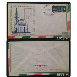 SO) 1958 MEXICO OIL EXPLORATION, FDC CIRCULATED AIR MAIL
