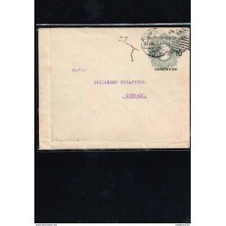 R) 1915 CHILE, SANTIAGO COPIAPO PRINTED SEAL 10 CENTS, WITH RECEPTION