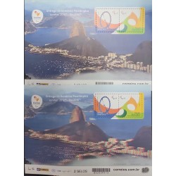 O) 2012 BRAZIL, PARALYMPIC GAMES BRAZIL 2016, PRESENTATION OF BANDER LONDON 2012, LANDSCAPE, NORMAL AND 3D ISSUE, MNH