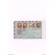 R) 1956 CHILE, TO WITH A BLOCK OF FOUR 1 PESO ON THE BACK, TRAIN AND AIRPLANE, MULTIPLE STAMPS AIRMAIL