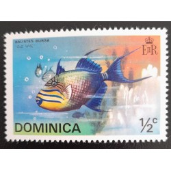 SO) 1975 DOMINICA, FISH BALISTES BURSA, MNH