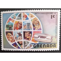 SO) 1976 GRENADA, GLOBE AND TELEPHONE USERS, CENTENARY OF FIRST TELEPHONE CONVERSATION BY ALEXANDER GRAHAM BELL, MNH