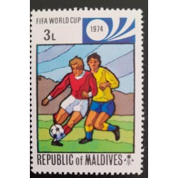 SO) 1974 MALDIVES, SHOWS FIFA WORLD CUP, MNH