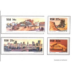 A) 1986 SOUTH AFRICA, CENTENARY OF THE FOUNDATION OF JOHANNESBURG AND GOLD, MNH