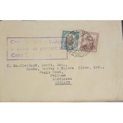 A) 1933, CHILE, FROM VALPARAISO TO ENGLAND, CORRESPONDENCE RECOVERED FROM THE PAQUEBOT CABO DE SAN ANTONIO, WITH CANCELLATION
