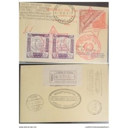 A) 1932, PARAGUAY, ZEPPELIN, VIA PERNAMBUCO, FROM ASUNCION TO GERMANY, WITH OVAL AND STAR CANCELLATIONS