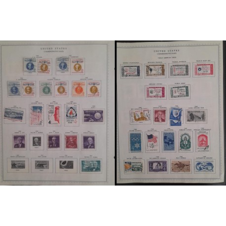 SO) 1960/61, USA, STAMPS WITH DIFFERENT THEMES, ON SHEET, USED